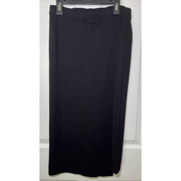 Betabrand The Sassiest Pants Small Petite Black Skirt Panel Overlay Stretch - Picture 2 of 10